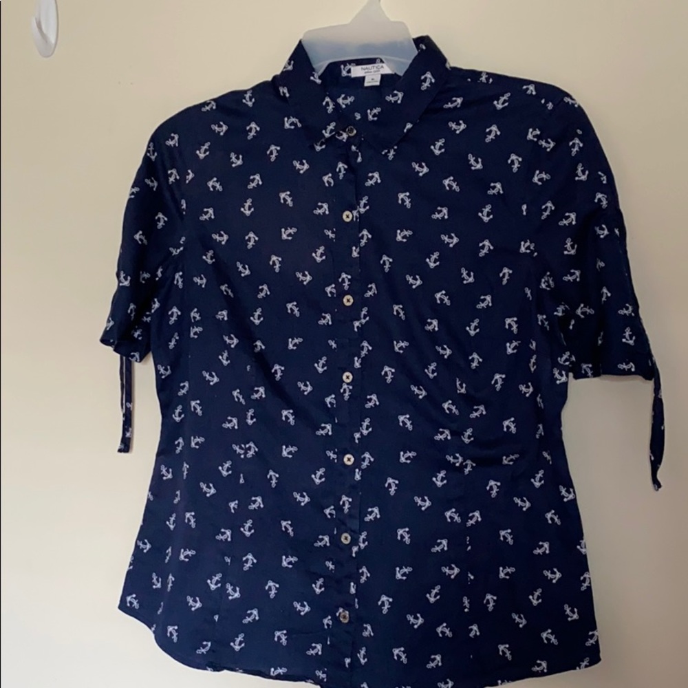 Nautica Women’s Short Sleeves Blouse Size XL